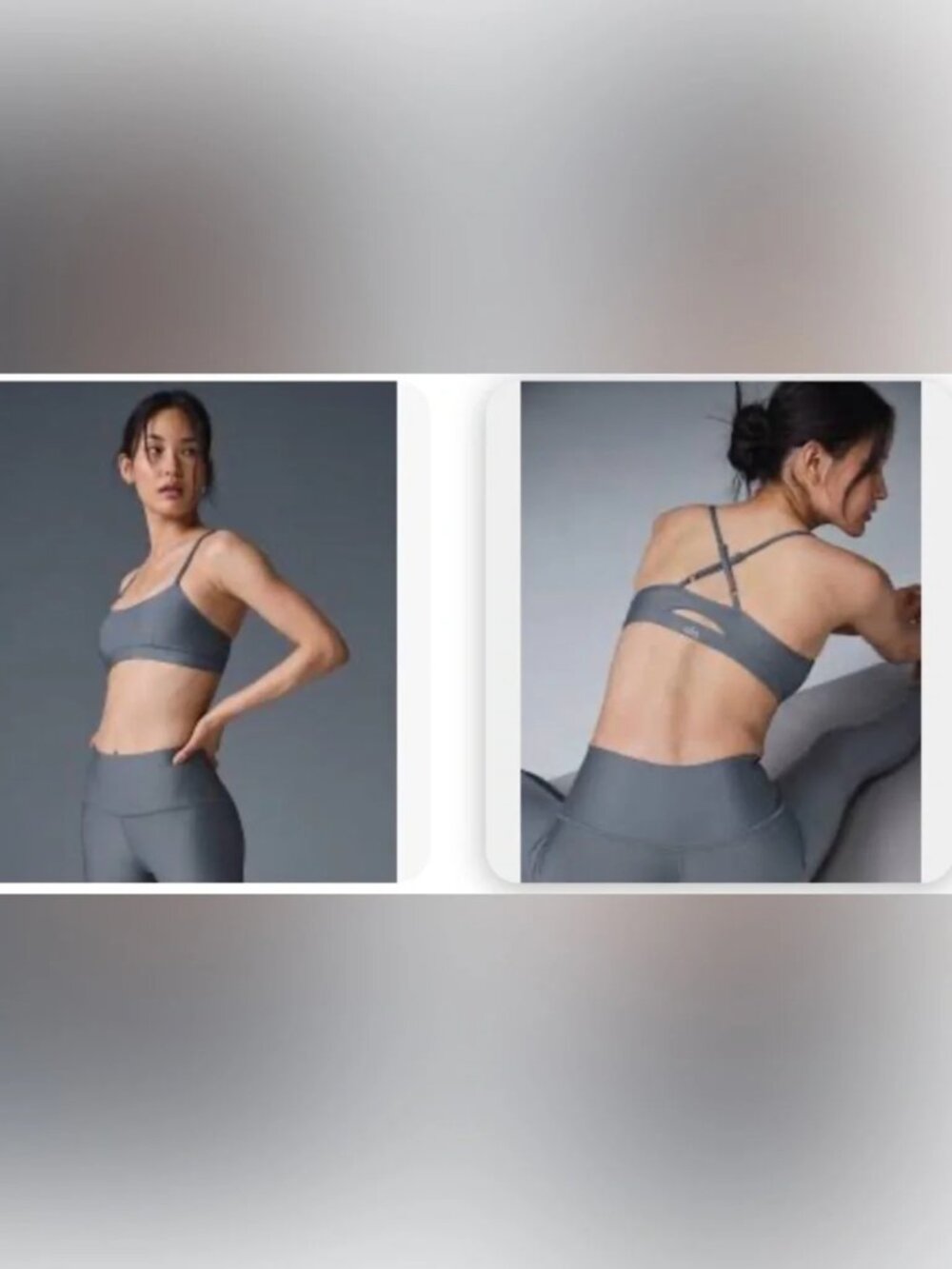 ALO YOGA Thrill Seeker Bra Steel Blue L